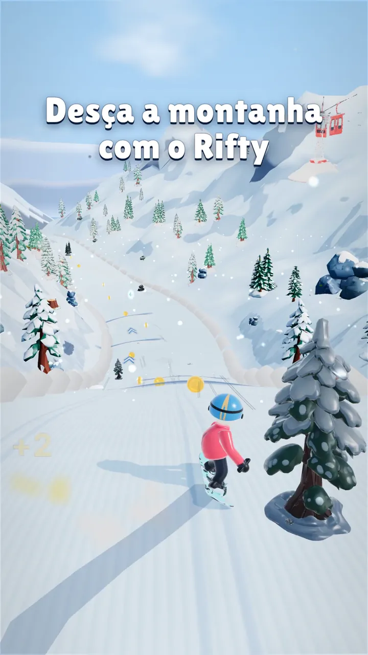 Pôster do trailer: o Rifty descendo a montanha.